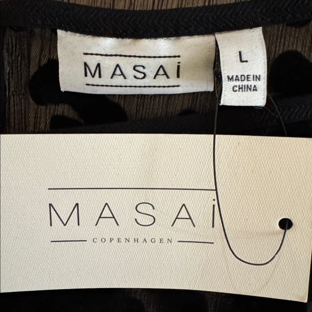 MASAI COPENHAGEN Otilo Leopard Velvet Jacquard Sheer Mesh Midi Dress